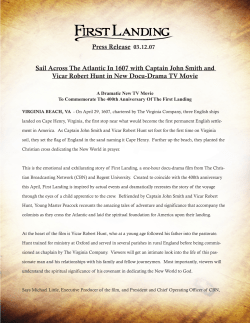 Sail Across The Atlantic In 1607 with Captain John Smith