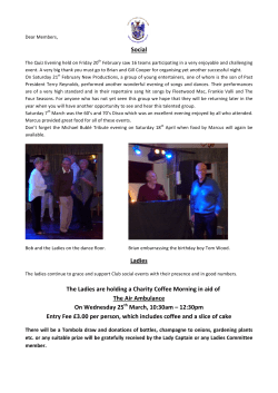 March Newsletter 2015 - Oxley Park Golf Club