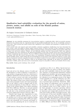 Qualitative land suitability evaluation for the growth of