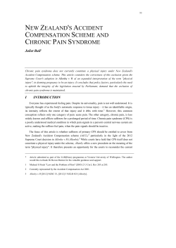 new zealand`s accident compensation scheme and chronic pain