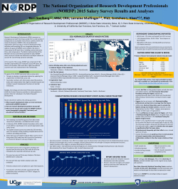 NORDP 2015 Salary Survey Results and Analyses