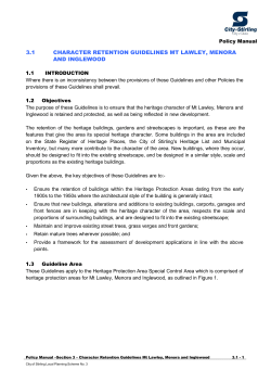 3.1 character retention guidelines mt lawley, menora