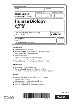 Human Biology - Edexcel