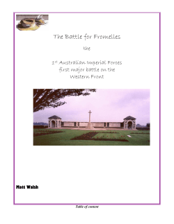 The Battle for Fromelles
