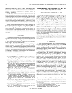 Accuracy, Reliability, and Depuration of SPOT HRV and Terra