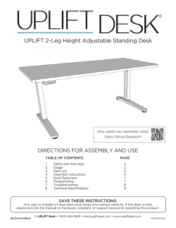 UPLIFT Height Adjustable Sit Stand Desk