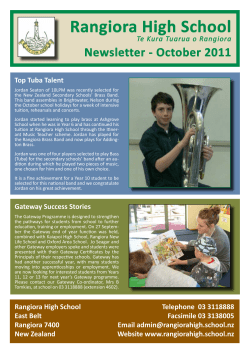 Newsletter - Rangiora High School