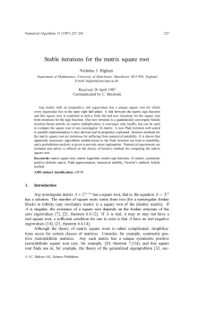 Stable iterations for the matrix square root