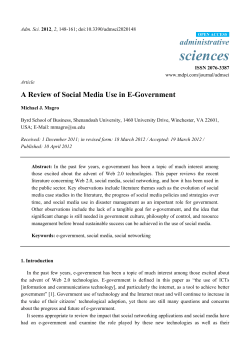 A Review of Social Media Use in E-Government