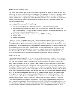 Winding the coils for Crystal Radio