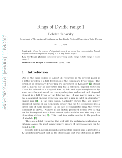 Rings of Dyadic range 1