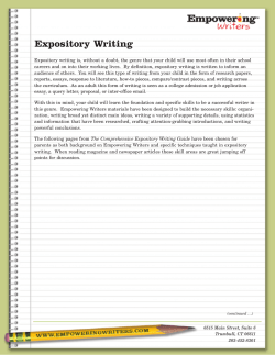 Expository Writing