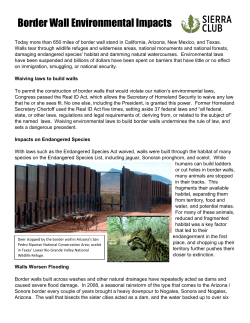 Border Wall Environmental Impacts