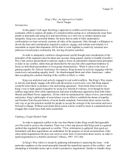 King`s Way: An Approach to Conflict