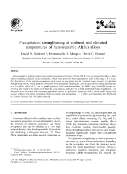 alloys - David Dunand - Northwestern University