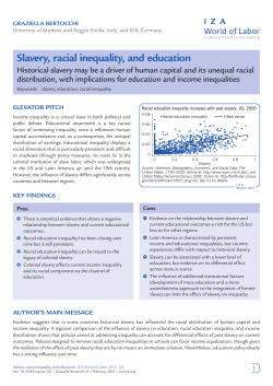 Slavery, racial inequality, and education