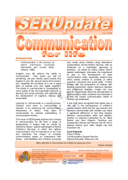 Term 2, 2009 - Communication for Life - (pdf file)