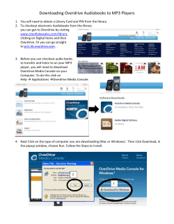 Downloading Overdrive Audiobooks to MP3