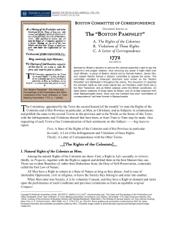 Boston Pamphlet - America in Class