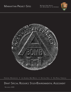 Manhattan Project Sites, Draft Special Resource
