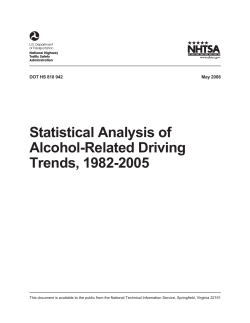 Statistical Analysis of Alcohol-Related Driving - CrashStats