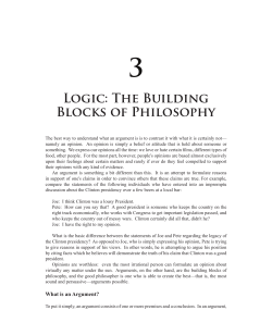 Logic: The Building Blocks of Philosophy