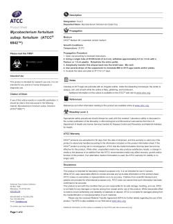 Mycobacterium fortuitum subsp. fortuitum (ATCC&reg; 6842&trade;)