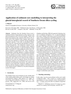 Application of sediment core modelling to interpreting the glacial