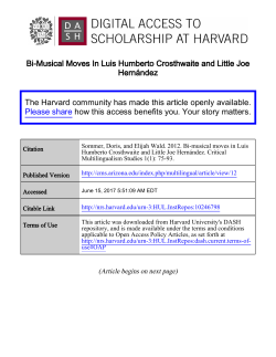 Bi-Musical Moves In Luis Humberto Crosthwaite and Little Joe