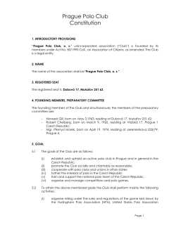 Prague Polo Club Constitution