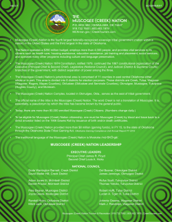 MUSCOGEE (CREEK) NATION LEADERSHIP