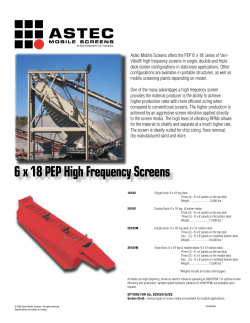 6 x 18 PEP High Frequency Screens