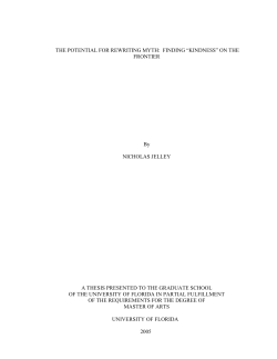 THE POTENTIAL FOR REWRITING MYTH: FINDING &ldquo;KINDNESS