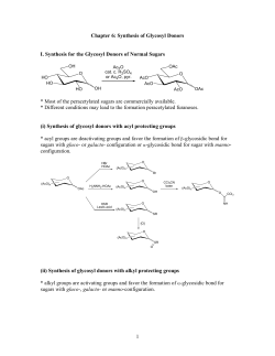 Chapter 6 Synthesis of Glycosyl Donor