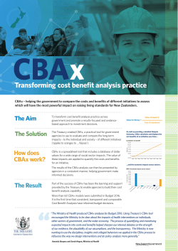 Poster: CBAx transforming cost benefit analysis practice