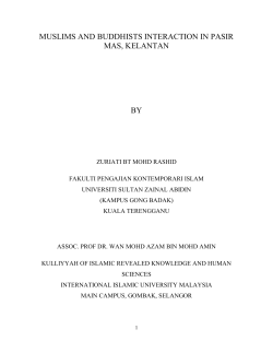 muslims and buddhists interaction in pasir mas, kelantan by