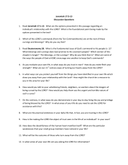 Jeremiah 17:5-13 Discussion Questions 1. Read Jeremiah 17:1