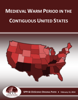 medieval warm period in the contiguous united states