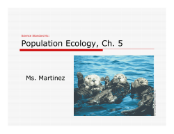Population Ecology, Ch. 5