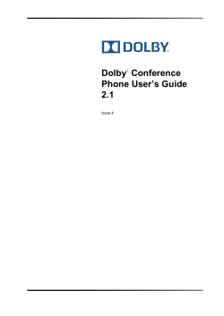 Dolby Conference Phone User`s Guide
