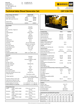 Technical data Diesel Generator Set CAT C18-700
