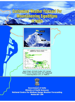 Customized weather forecast for mountaineering expeditions in India