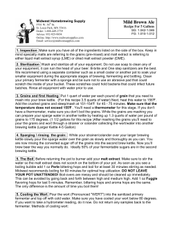 Mild Brown Partial Mash instructions