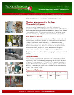Moisture Measurement in the Soap Manufacturing Process
