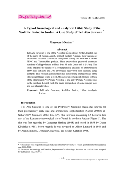 A Typo-Chronological and Analytical Lithic Study of the Neolithic