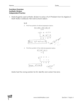 Section 1 Topic 4 Independent Practice