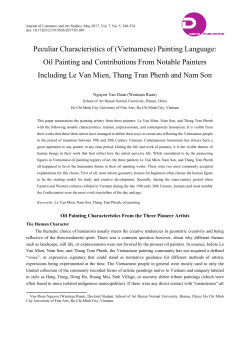 Peculiar Characteristics of (Vietnamese) Painting Language