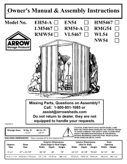 Arrow NW54 Manual