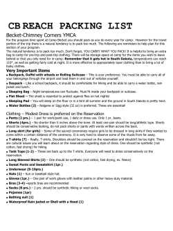cb reach packing list
