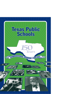Texas Public Schools Sesquicentennial Handbook